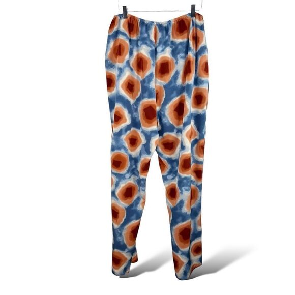 BOO HOO BLUE ORANGE PLUS TIE DYE WIDE LEG PANTS ELASTIC WAIST Sz 12 - Picture 2 of 11